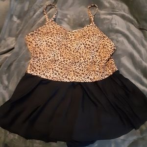 Cheetah Print Swimdress 24W-One Piece-ISLANDER